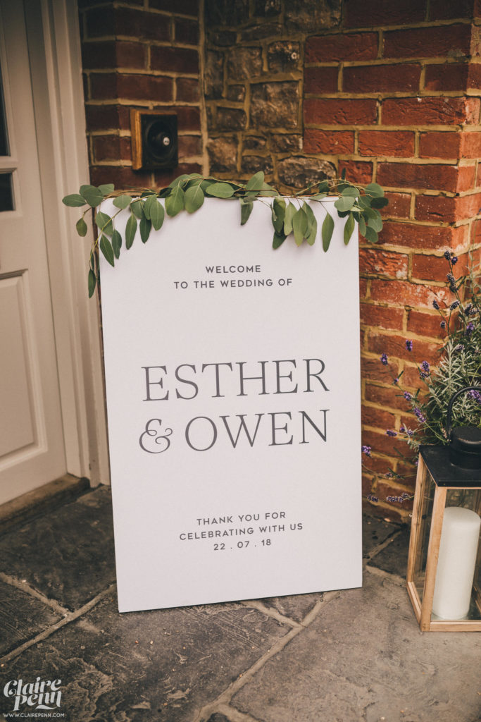 Welcome- Esther&Owenwedding-Claire Penn Photography, Green Fingers