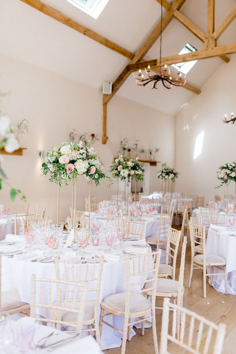 Tall Centrepieces at Millbridge Court Philippa Sian