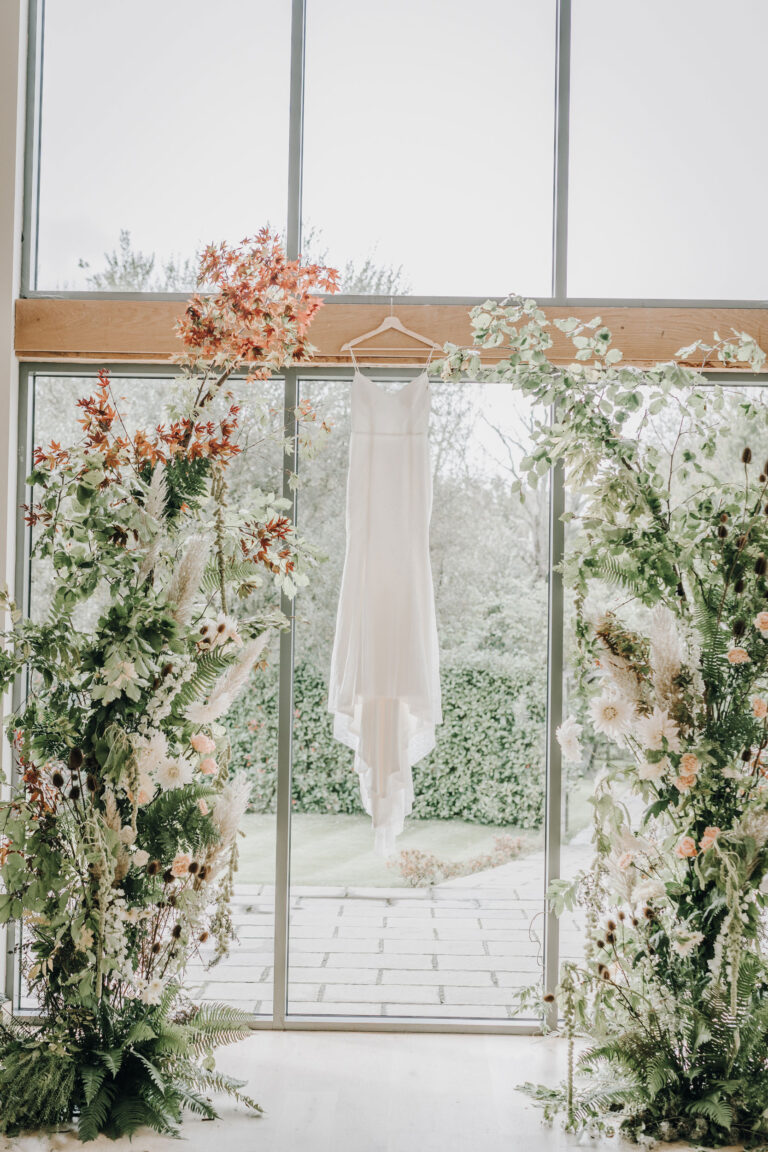 Flower-Archway-at-Millbridge-Court-Micro-Wedding